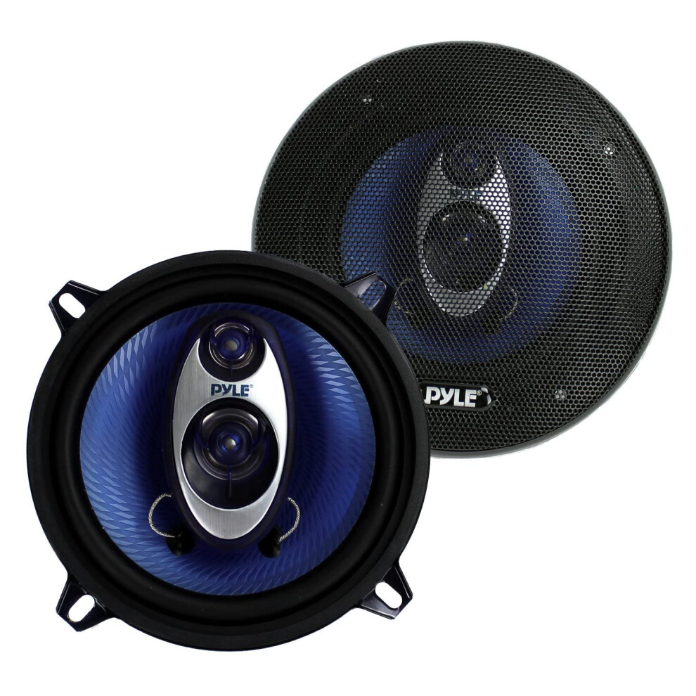 Pyle Pl53bl 5.25"" 200W 3-Way Car Audio Triaxial Speakers Stereo (Pair) (Renewed) Blue 068888721066