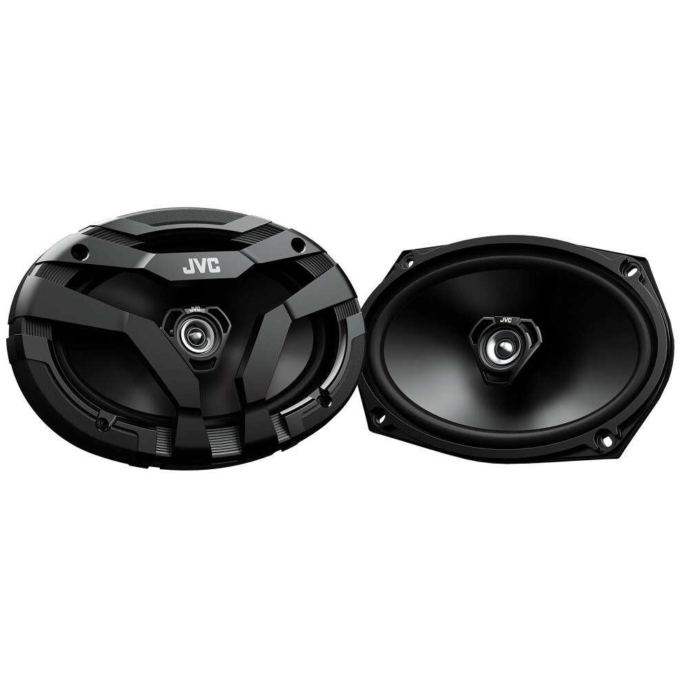 JVC CS-DF6920 DRVN Series 6x9 inch 2-way 400 Watt Car Speakers (Coaxial) - Set of 2 (Black) with powerful sound and tough looking design