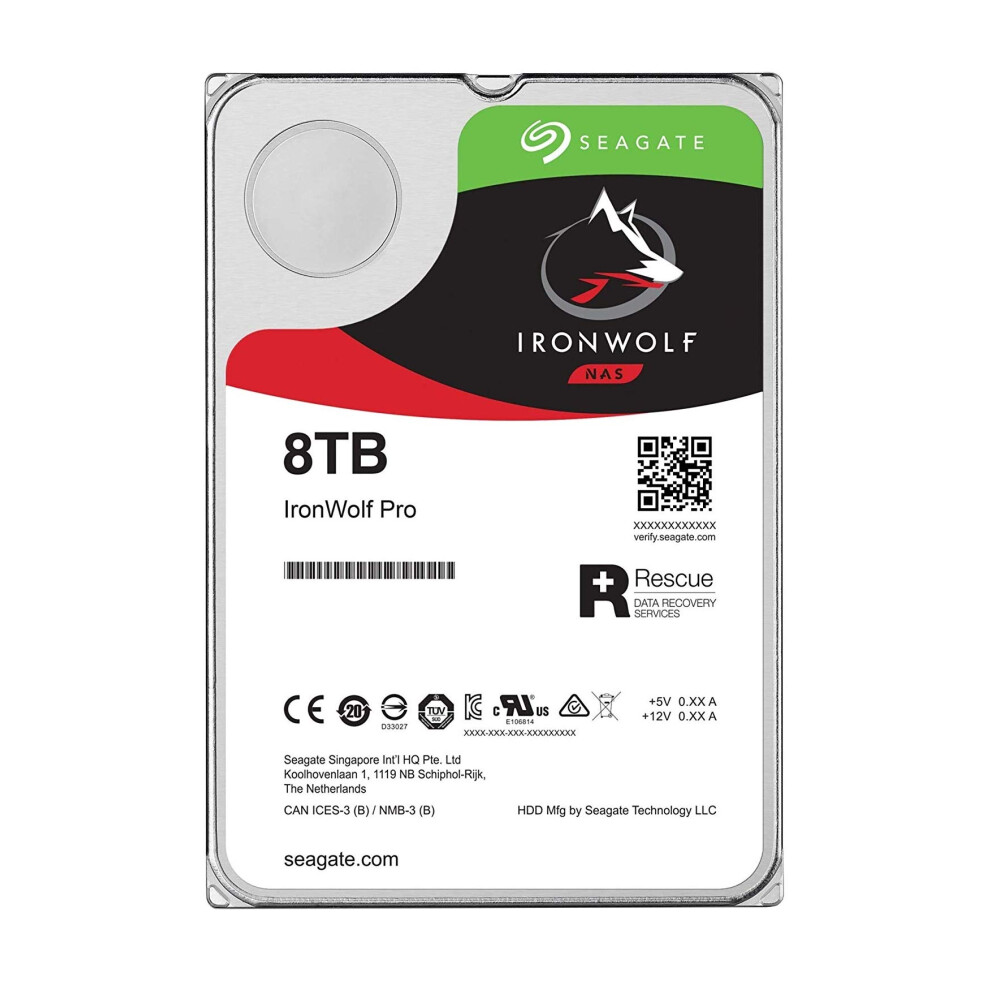 Seagate IronWolf Pro ST8000NE0004 8TB 7200 RPM 256MB Cache SATA 6.0GB/S 3.5"" Hard Drive  red