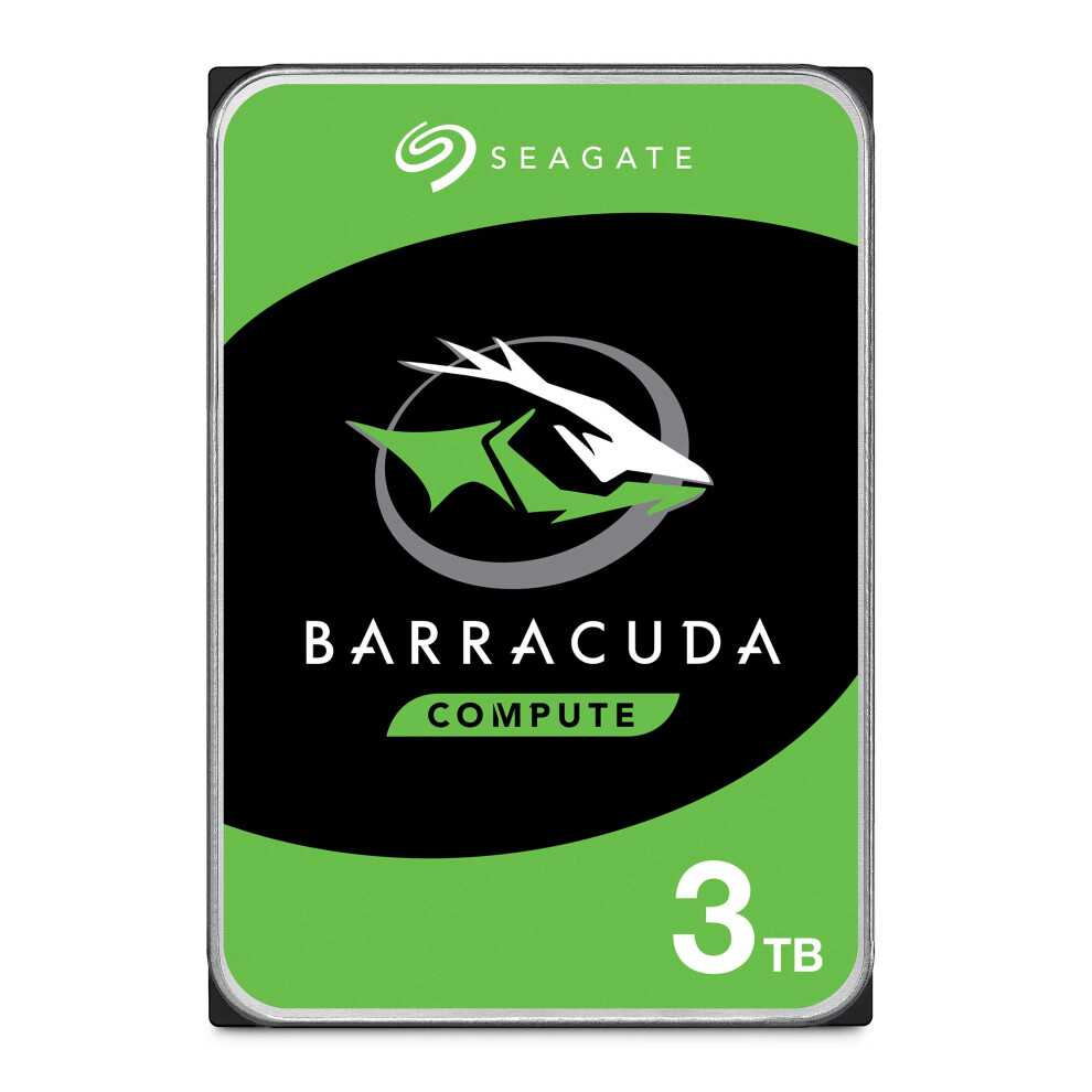 Seagate BarraCuda 3TB Internal Hard Drive HDD - 3.5 Inch SATA 6 Gb/s 7200 RPM 64MB Cache for Computer Desktop PC (ST3000DM008)