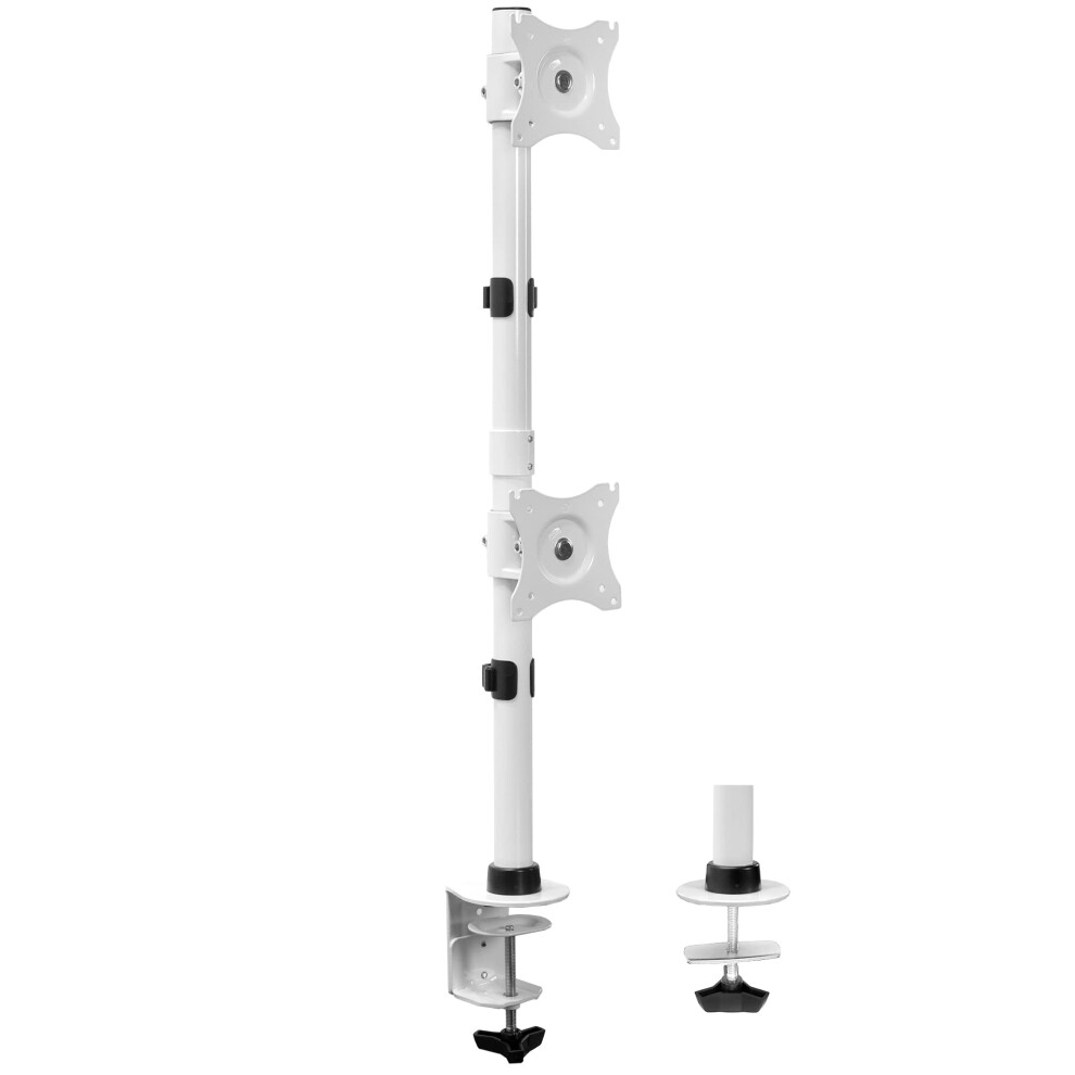 VIVO Dual Monitor Desk Mount Stand with Height Adjustment and VESA Plates for 2 LCD Ultrawide Screens up to 34 inches  Stacked Array  STAND-