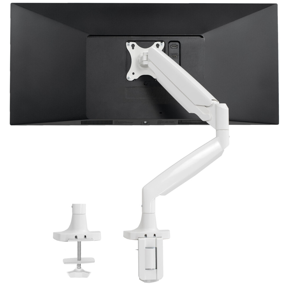 VIVO Premium Aluminum Heavy Duty Single Monitor Arm for Ultrawide Monitor up to 40 inches and 32.5 lbs  Desk Mount Stand  Pneumatic Height