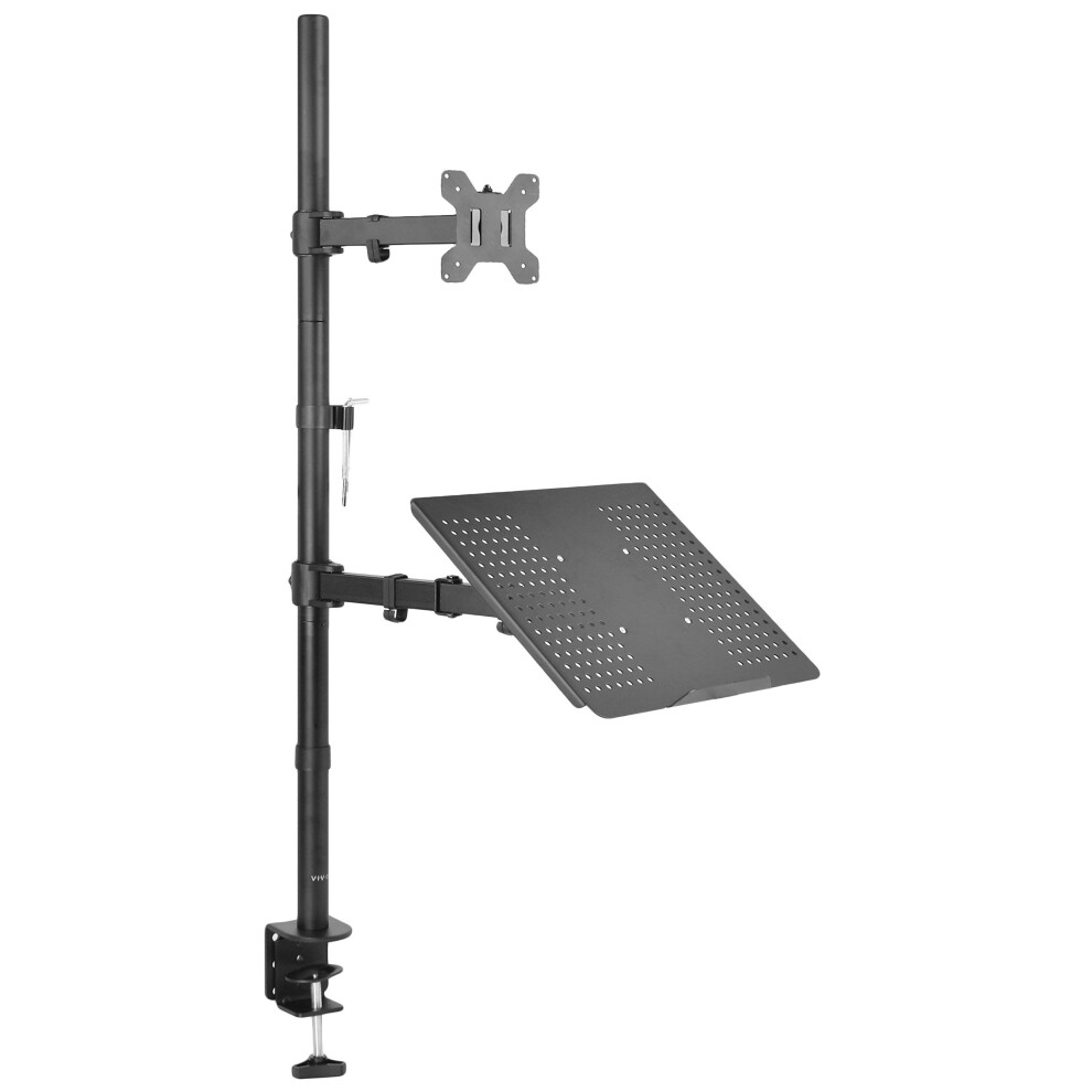 VIVO Laptop and 13 to 32 inch LCD Monitor Stand up Desk Mount  Extra Tall Adjustable Stand  Fits Laptops up to 17 inches (STAND-V012C)