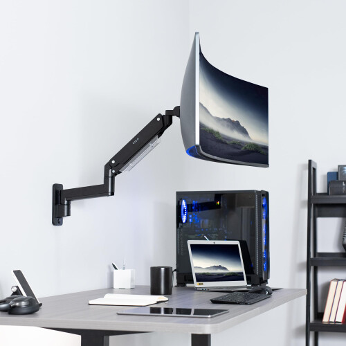 Vivo VIVO Premium Αλουμινένιο Βραχίονα Οθόνης για Ultrawide έως 49 ιντσών και 44 lbs 1