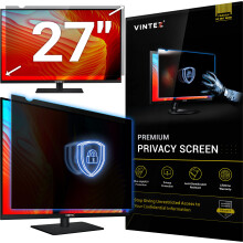 27 Inch 16:9 Computer Privacy Screen Filter for Widescreen Monitor and Laptop - Anti-Glare - Anti-Scratch Protector Film - Data Confidential