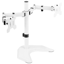 VIVO Dual LED LCD Monitor Mount Free-Standing Desk Stand for 2 Screens up to 27 Inch Fully Adjustable Arms with Max VESA 100x100mm Extra