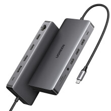 UGREEN Revodok Pro 313 Laptop Docking Station 13 in 1 4K Triple Display USB C Dock Dual HDMI DP 10Gbps Data Port 100W PD Gigabit Ethernet
