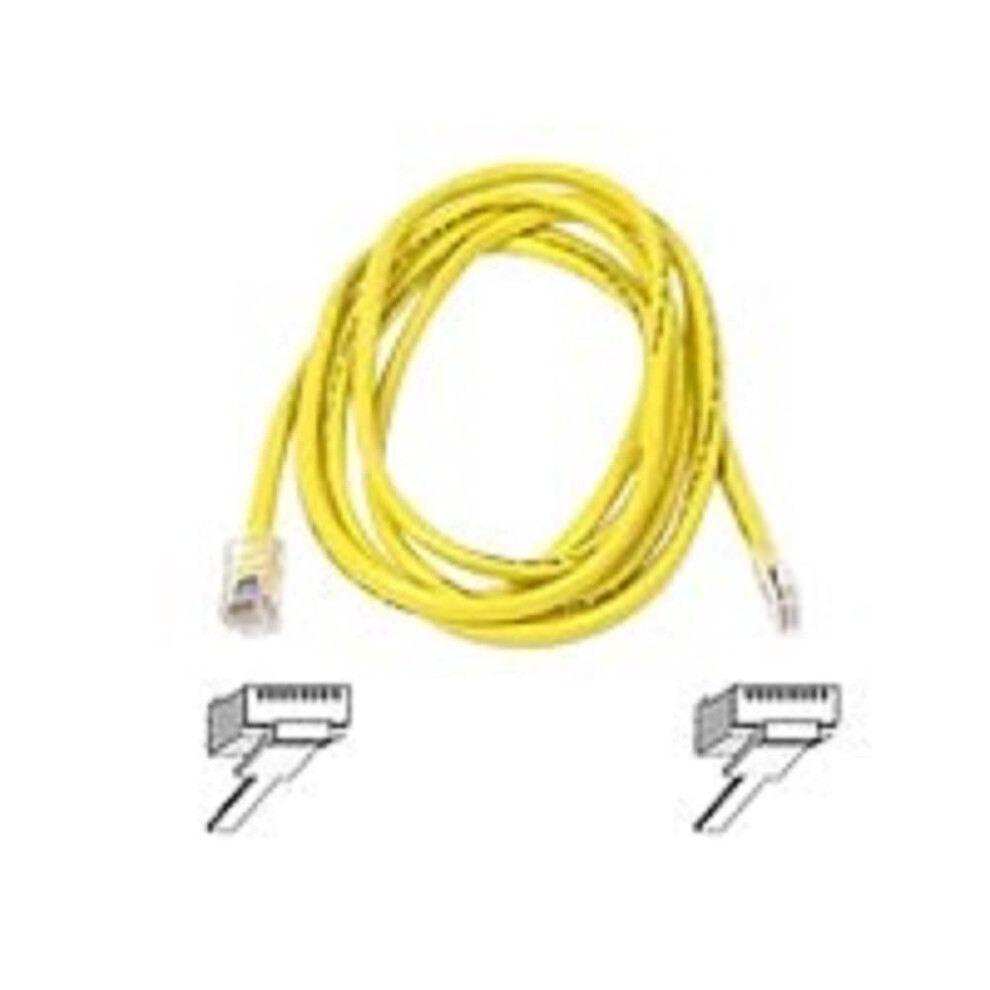 Belkin A3L791-07-YLW 7-Feet 10/100BT RJ45M/RJ45M CAT5E Patch Cable (Yellow)