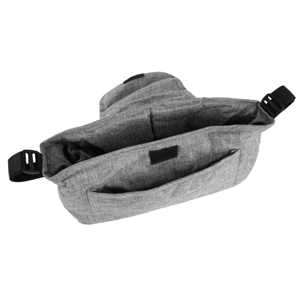 (Woven Grey) Pet Stroller Caddy Bags