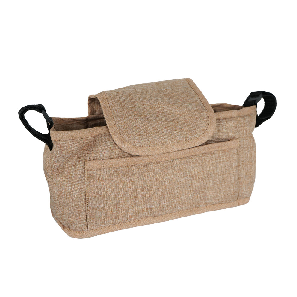 (Woven Beige ) Pet Stroller Caddy Bags