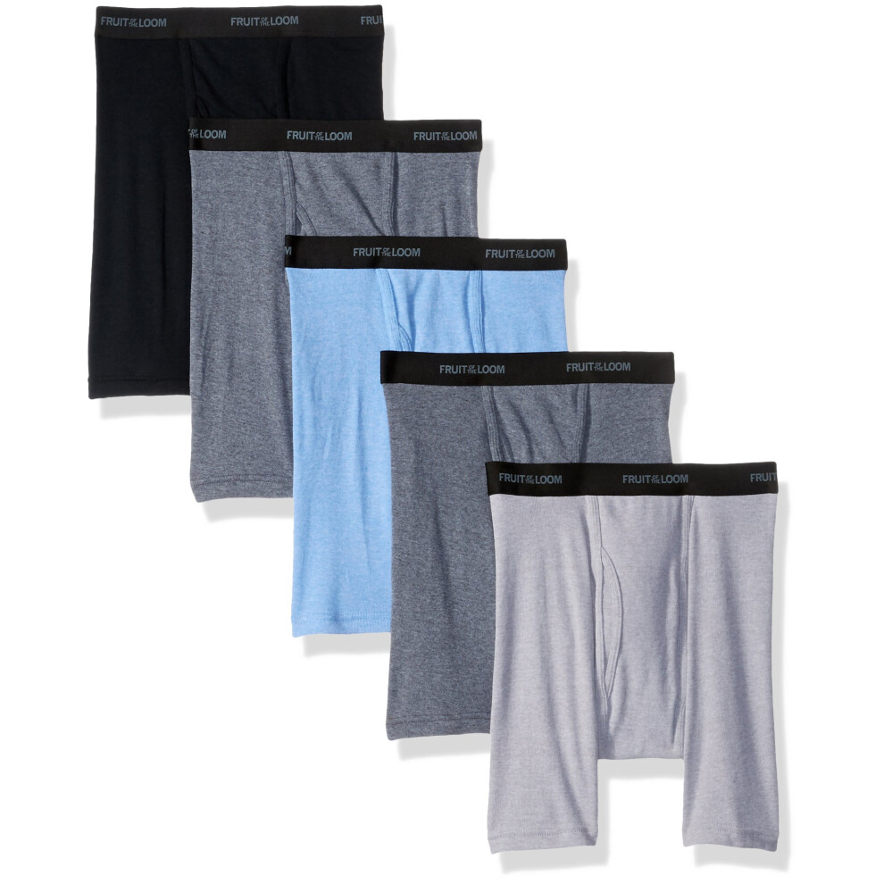 Fruit of the Loom Men's 5pk Beyondsoft Boxer Brief  Assorted  Large