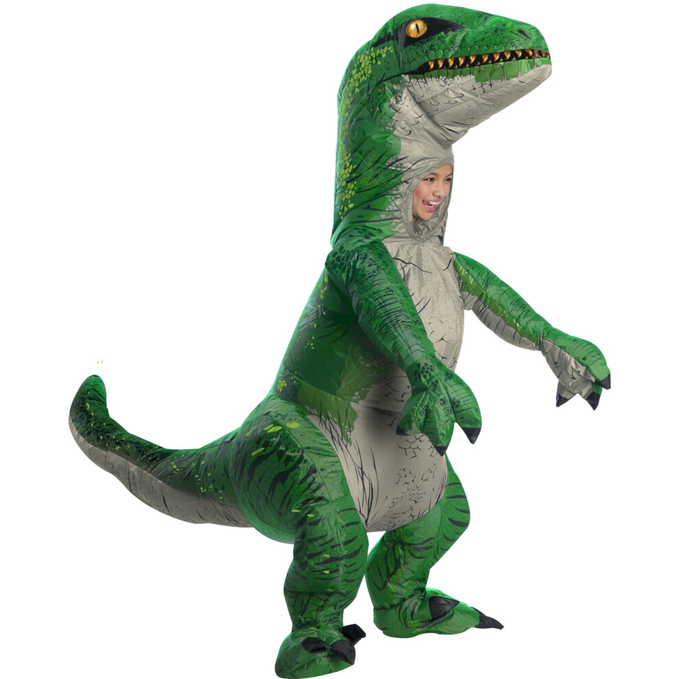 Rubie's Child's The Original Inflatable Dinosaur Costume  Velociraptor with Sound  Small