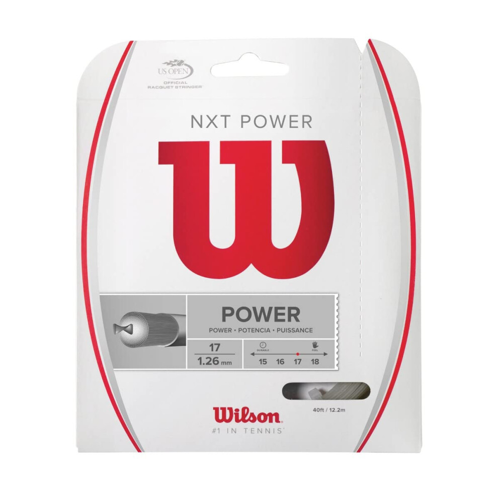 Wilson NXT Power 17 Tennis String - Set  White