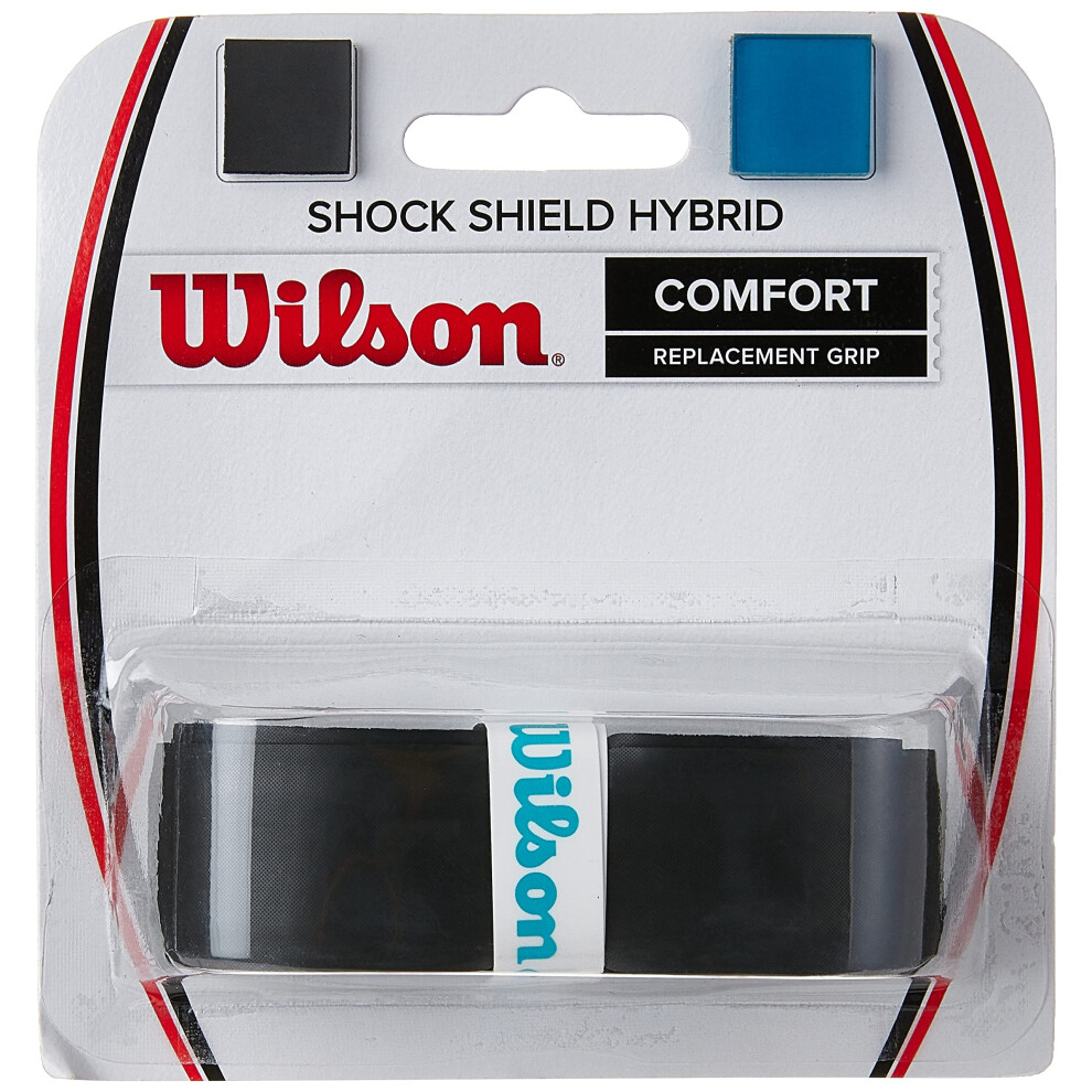 WILSON Shock Shield Hybrid Tennis Racquet Replacement Grip  Black