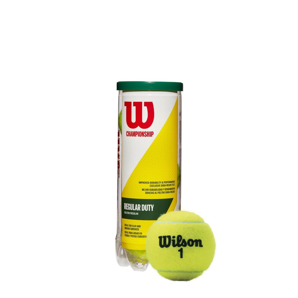 WILSON Championship Tennis Balls - Regular Duty  Single Can (3 Balls)