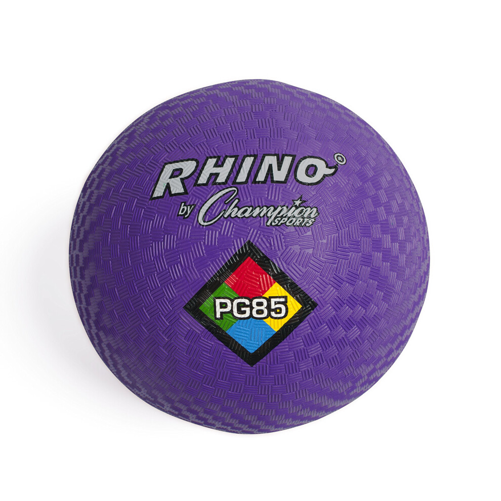 Champion Sports Rhino Playground Balls 8.5""D - Two Ply  Nylon Wound  PURPLE