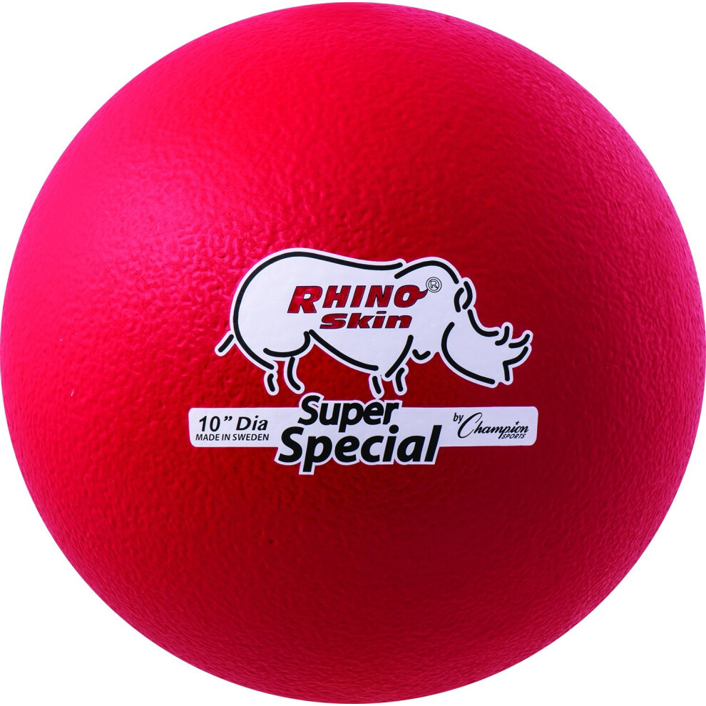 Champion Sports Super Special Rhino Skin Ball Red  10 Inch