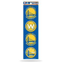 Rico Industries NBA Golden State Warriors gestanzter 4-teiliger Quad-Aufkleberbogen
