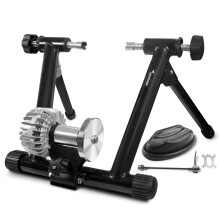 Sportneer Fluid Indoor Bike Trainer Stand - Indoor Riding Cycling Exercise Stationary Bicycle Stands Trainers with Noise Reduction Wheel for