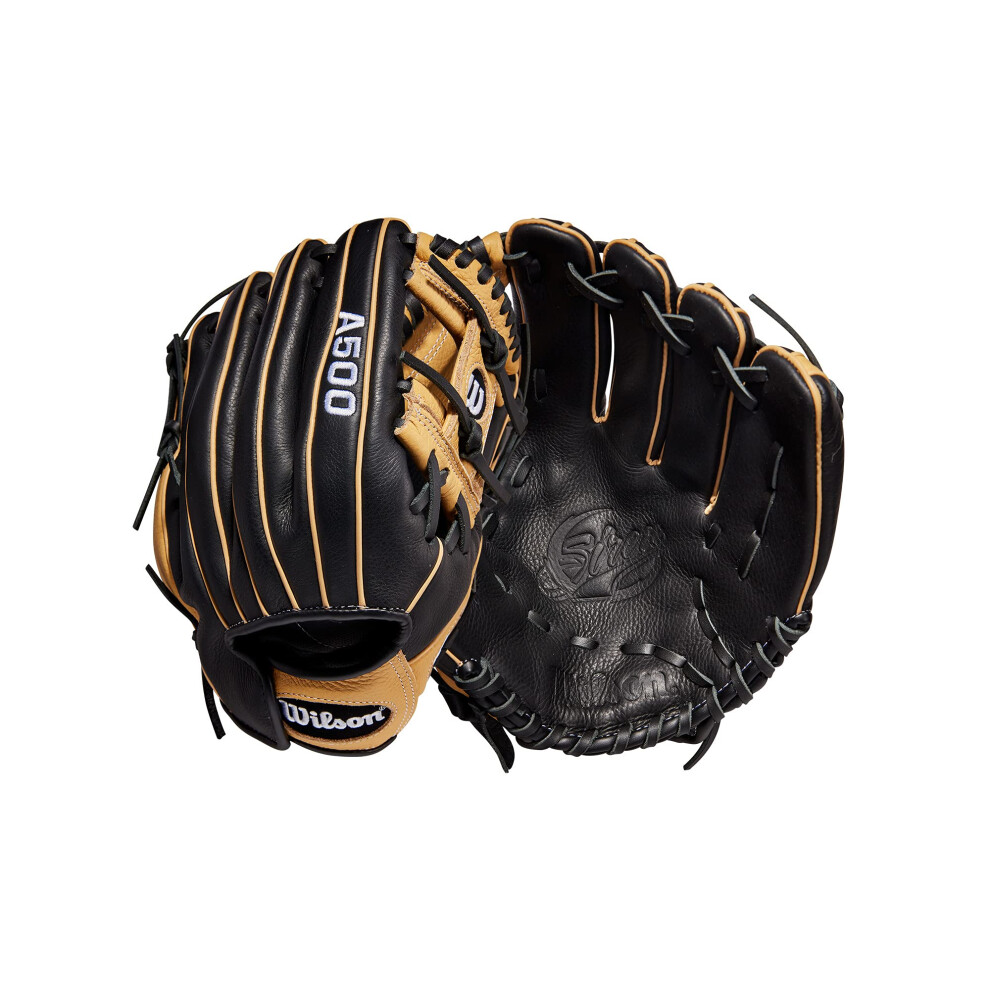 Wilson 2022 A500 Siren 11.5"" Fastpitch Infield Glove - Right Hand Throw  Black/Blonde/White