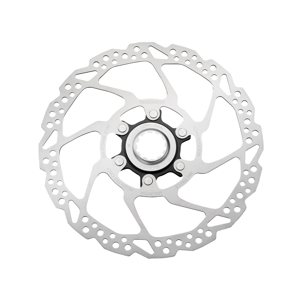 SHIMANO Deore SM-RT54-M Disc Brake Rotor - 180mm  Center Lock  Resin Pad Only