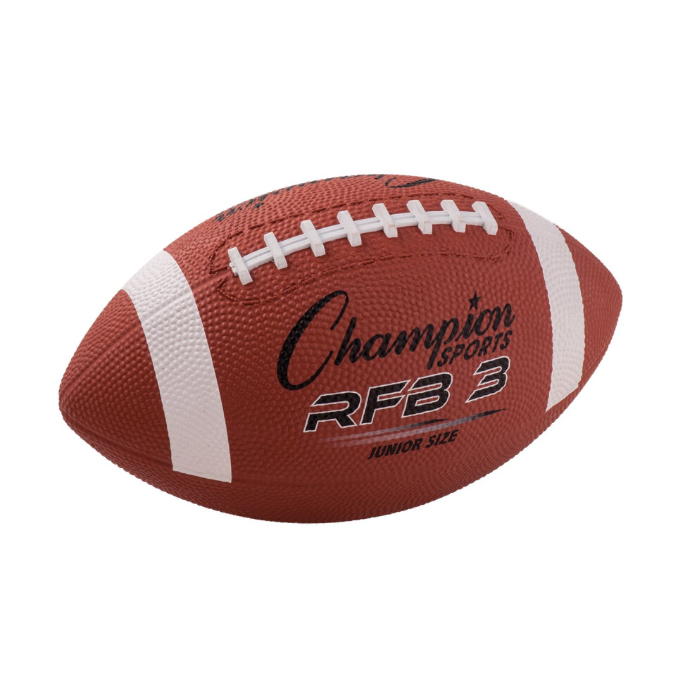 Champion Sports RFB3 Rubber Sports Ball  for Football  Junior Size  Brown (CSIRFB3)