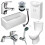 NES Home Bath 1700mm Flat Pack Vanity Unit Toilet Pan & Taps Bathroom Suite 11