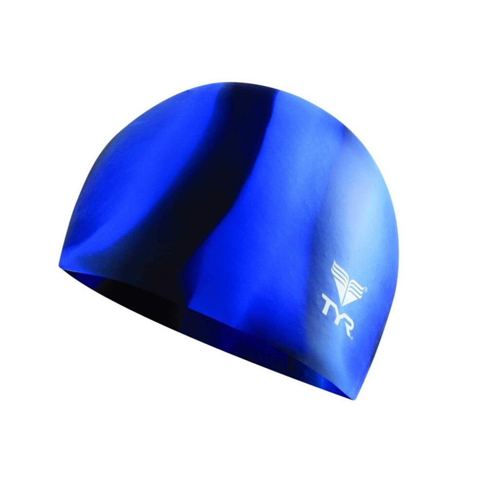 TYR Multi Silicone Cap  Blue