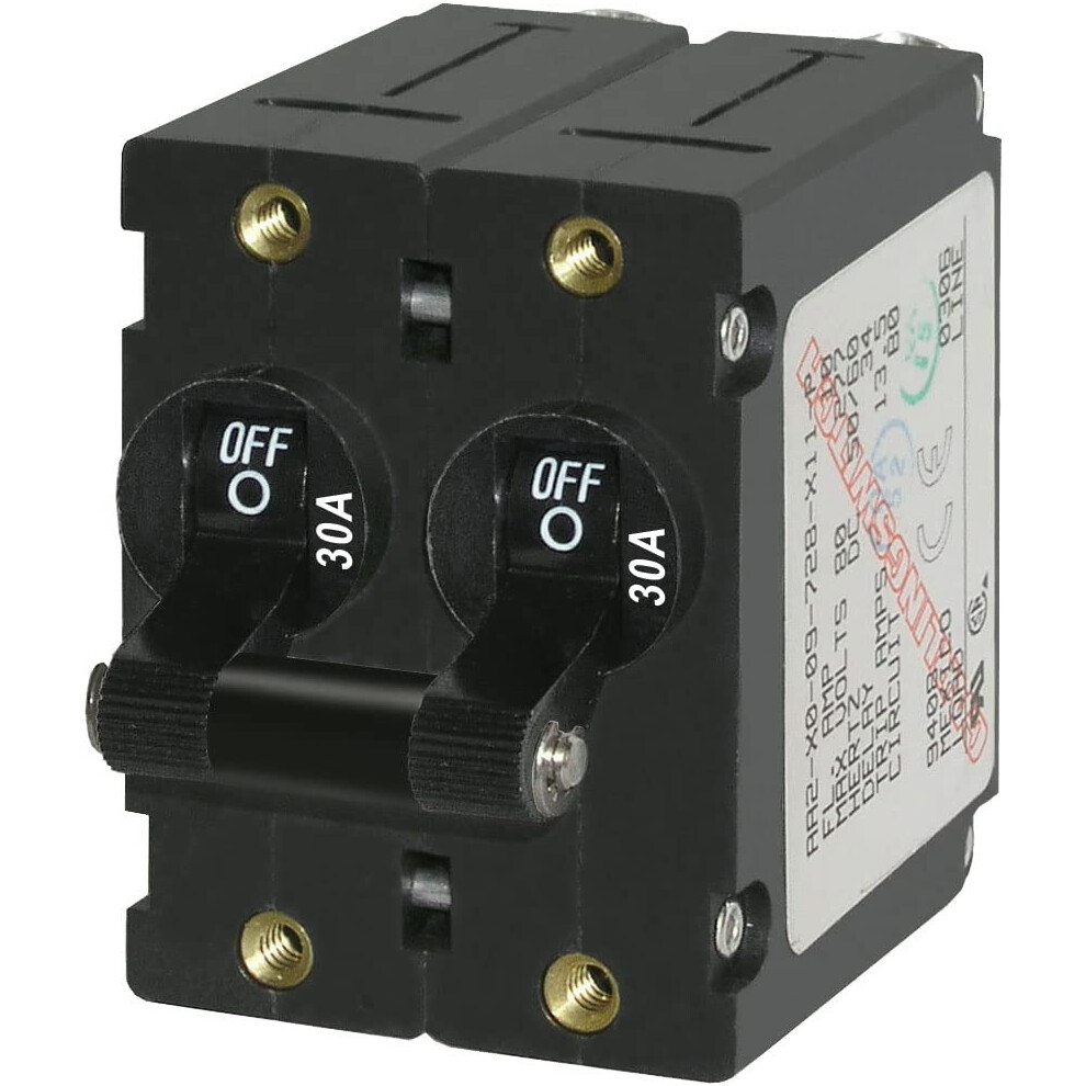 Blue Sea - 7237-Bss Circuit Breaker Aa2toggle 30A Blk (10Ea) 632085072377