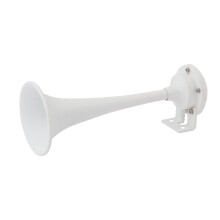 Marinco 10104 12V White Epoxy Coated Single Trumpet Mini Air Horn