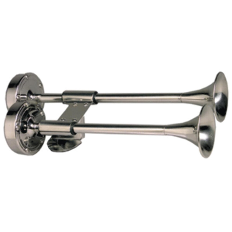 Schmitt/Onga Ongaro Deluxe Ss Shorty Dual Trumpet Horn - 12V 768170100127