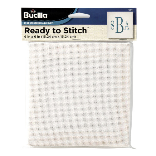 Bucilla Blanko-Aida-Stoff, 15,2 x 15,2 cm, Wei