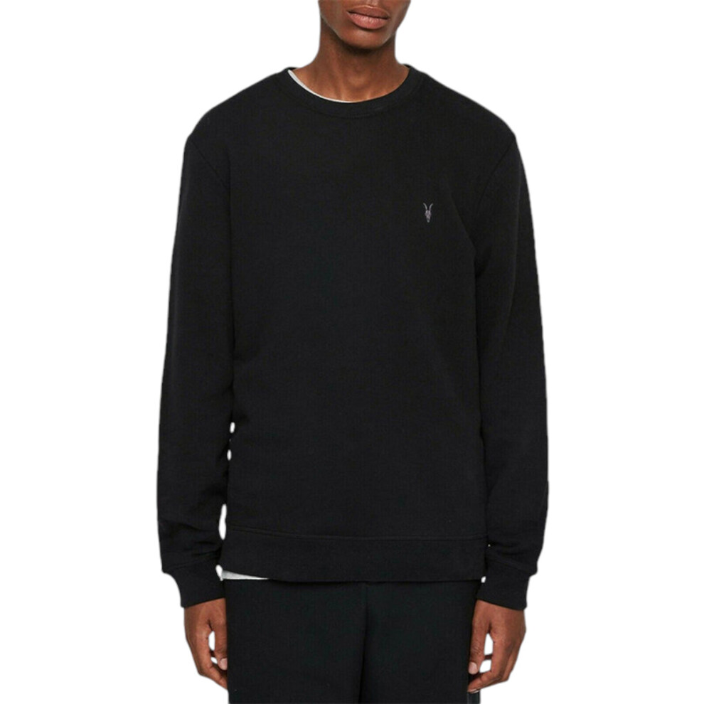 (Black, S) ALL SAINTS Mens Pullover Jumper Sweater Ribbed Top