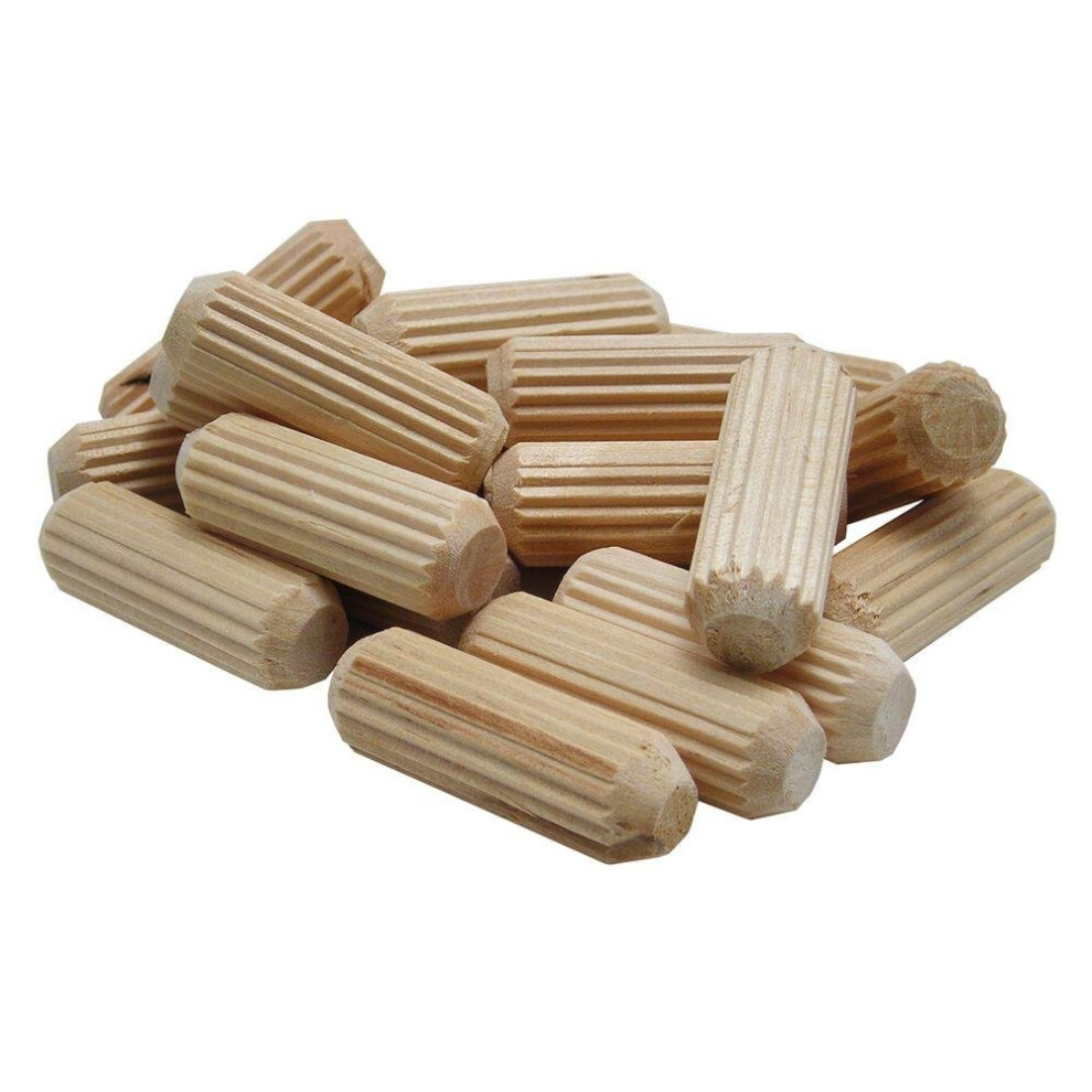 Wolfcraft 2960405 1/4 in (6 mm) x 1 1/8 in (29 mm) Fluted Beechwood Dowel Pin  36-Pack