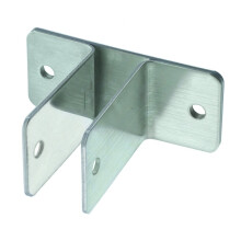 Harris Hardware 11569-B Two Ear Stamped Stainless Steel Wall Bracket with 1/2"" Panel Thickness 2-1/2"" Bracket Height 3-1/4"" Base Length 1