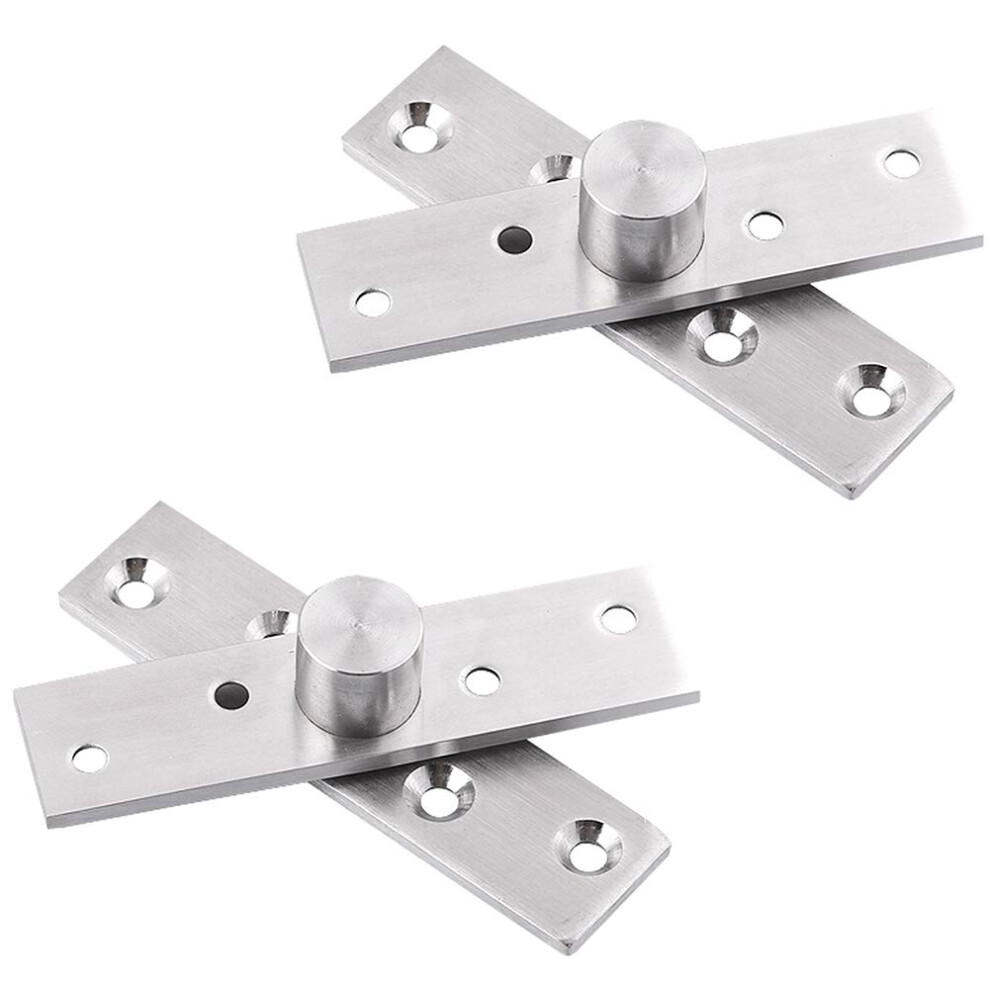 360 Degree Door Pivot Hinge Tiberham 2Pcs Stainless Steel Rotation Hidden Door Centre Shaft Pivot Hinges Heavy Duty Concealed Rotating Doo 791258413376