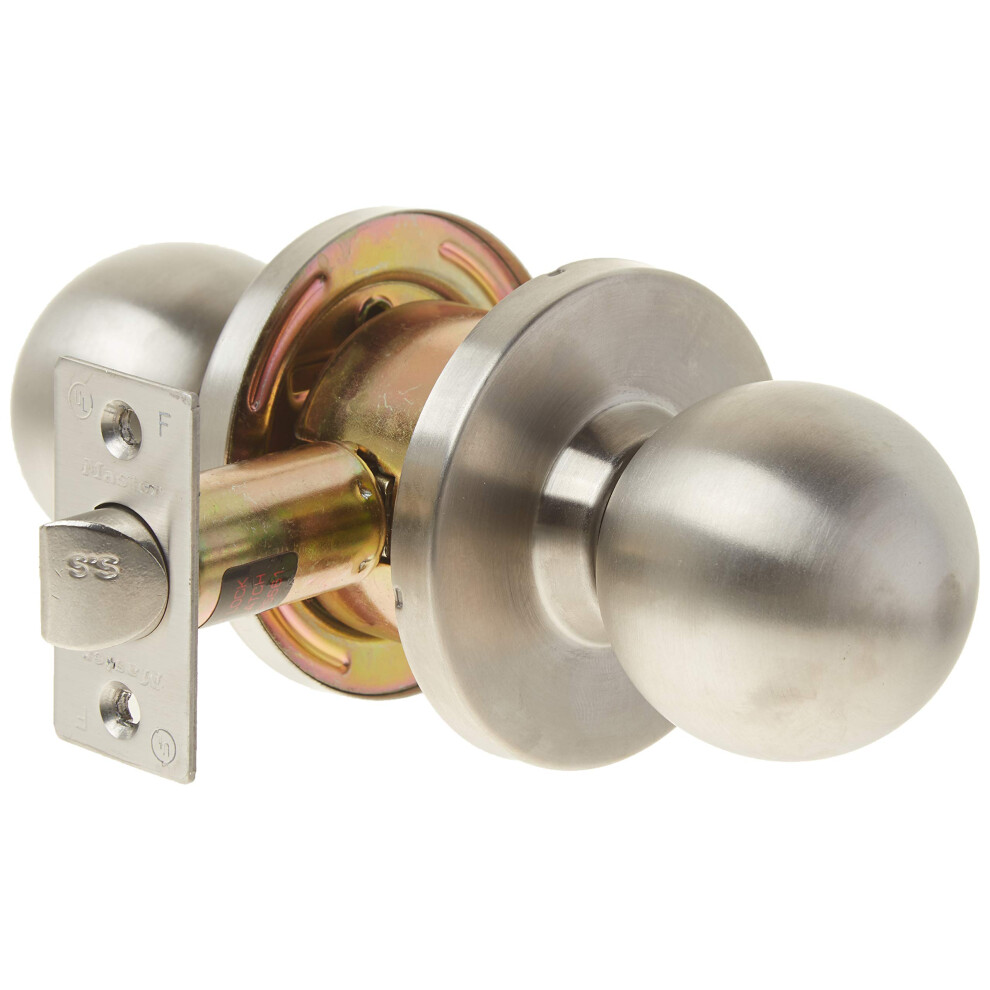 Master Lock BLC0432D Commercial Cylindrical Passage Ball Knob Lockset  Satin Chrome