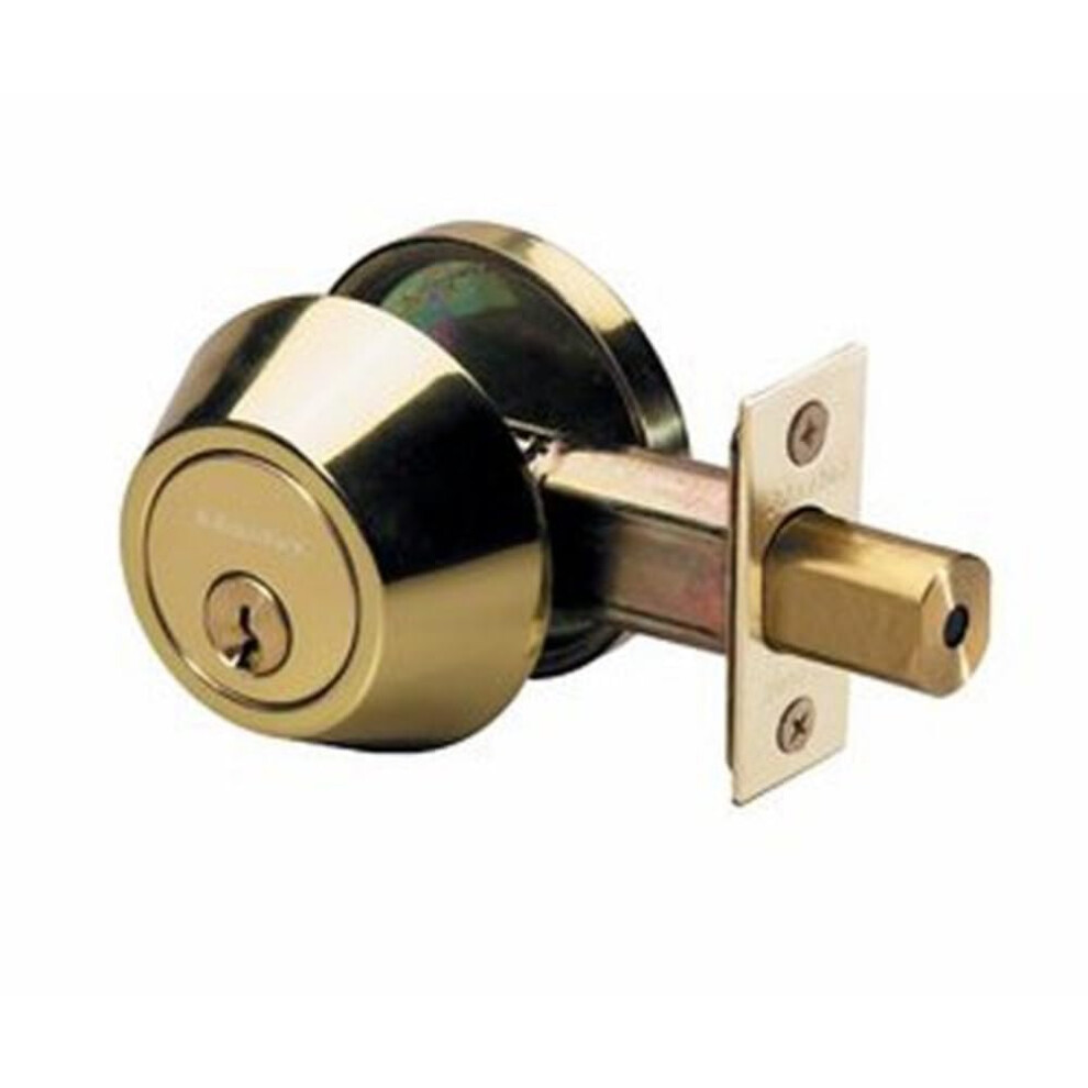 Master Lock DSO0603 Keyed Deadbolt  Polished Brass