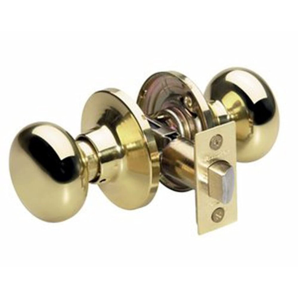 Master Lock BCO0403 Passage Door Knob  Polished Brass