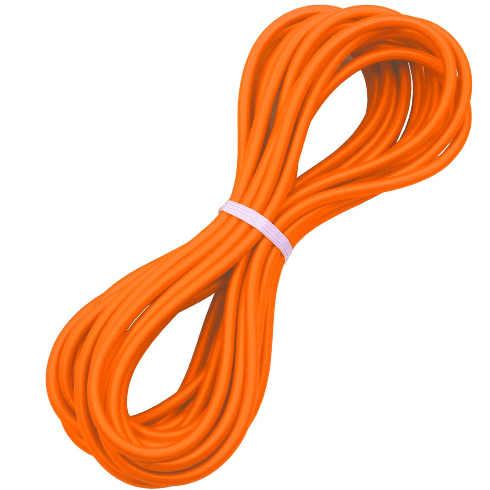 Corde    lastique Huouo 1/4"" (6,35 mm) de qualit    marine, 15,2 m, pour kayak, sangles d'arrimage et de remorque, orange