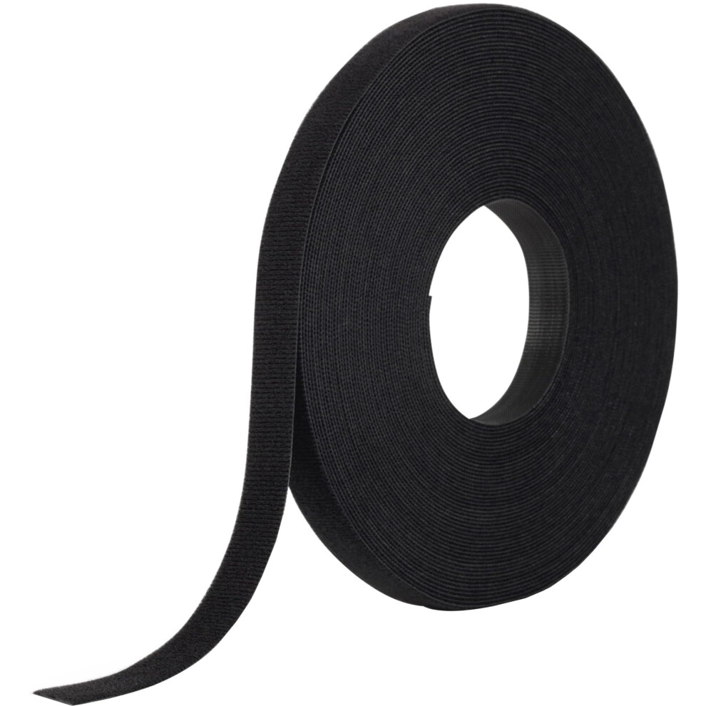 VELCRO Brand ONE_WRAP Tape  "" x 25 Yard Double Sided Self Gripping Roll  189645  Black