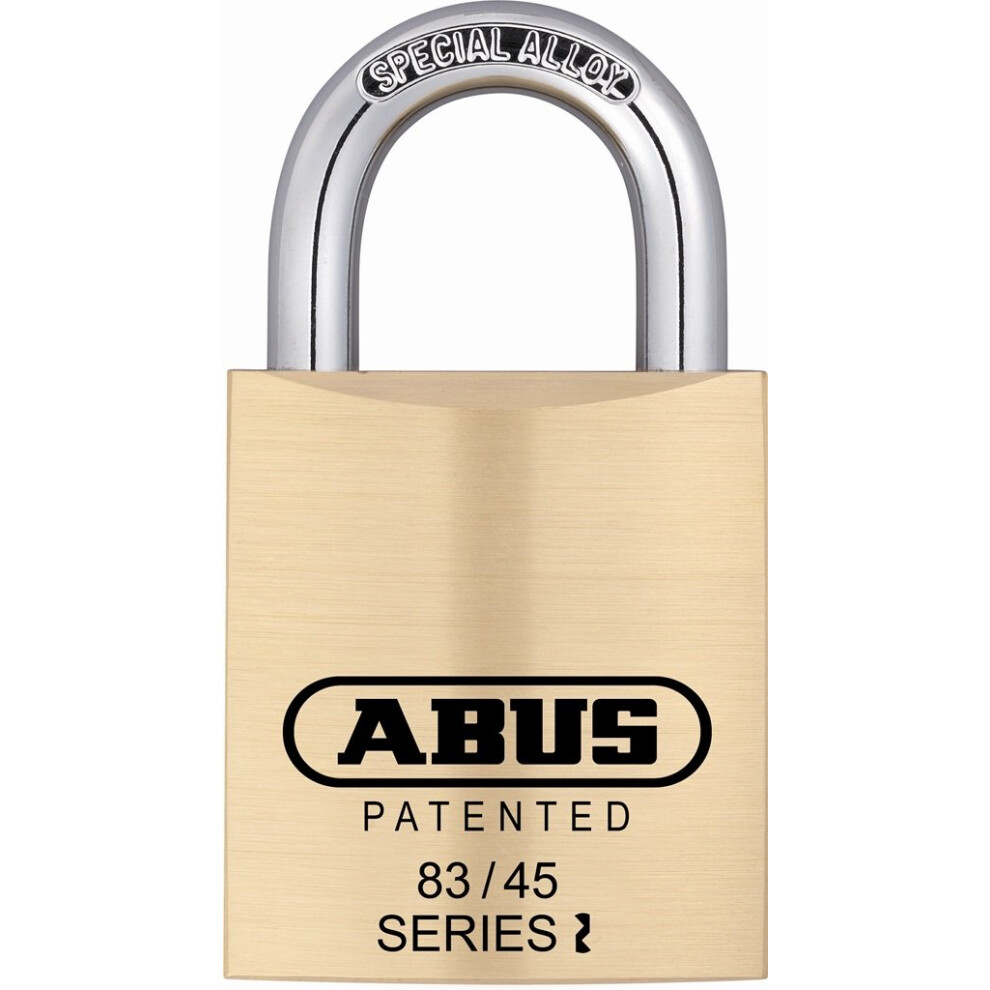 ABUS 83/45-300 S2 Schlage 45mm All Weather Solid Brass Rekeyable Padlock with 1"" Shackle  Zero-Bitted