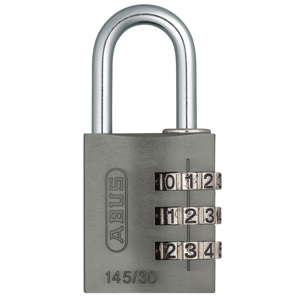 ABUS 145/30 Aluminum Black Combination Padlock