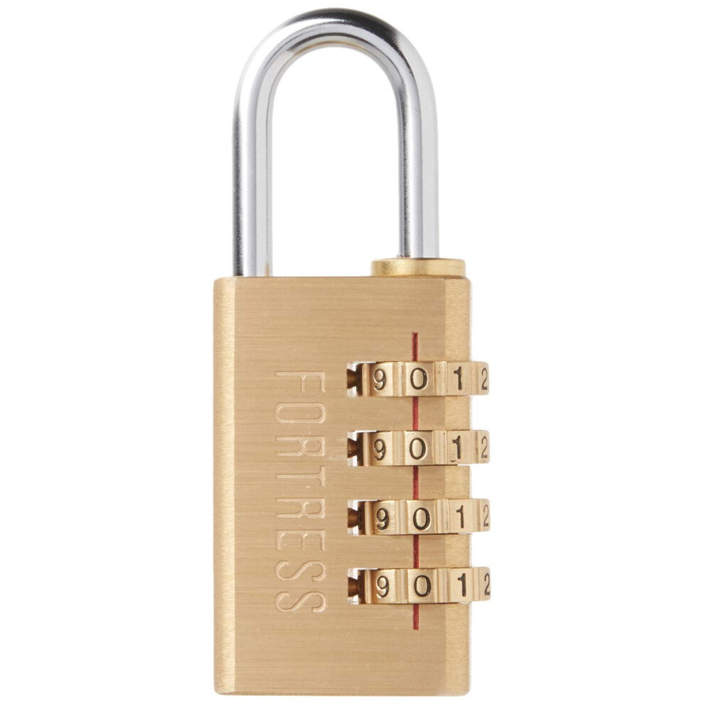 Master Lock Fortress Padlock  Set Your Own Combination Luggage Lock  1-3/16 in. Wide  627D Gold