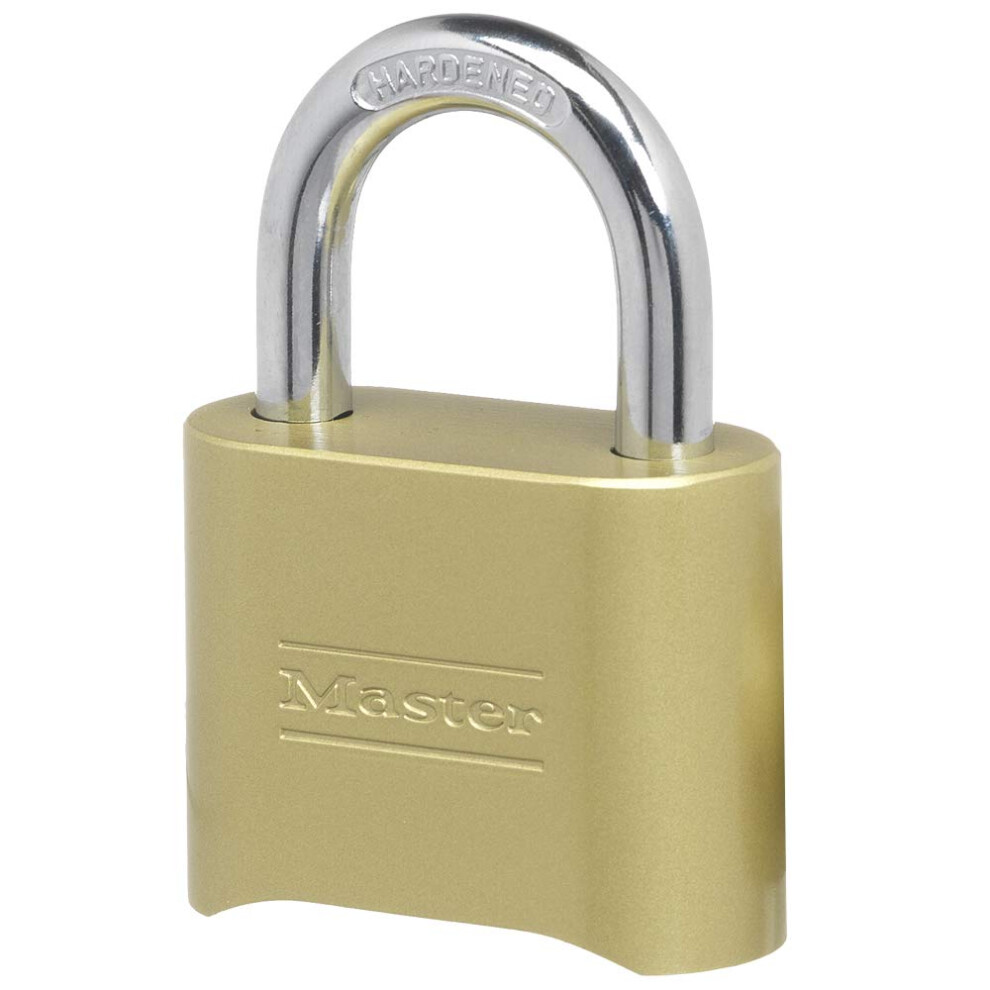 Master Lock 175 Set Your Own Combination Padlock  Brass Finish