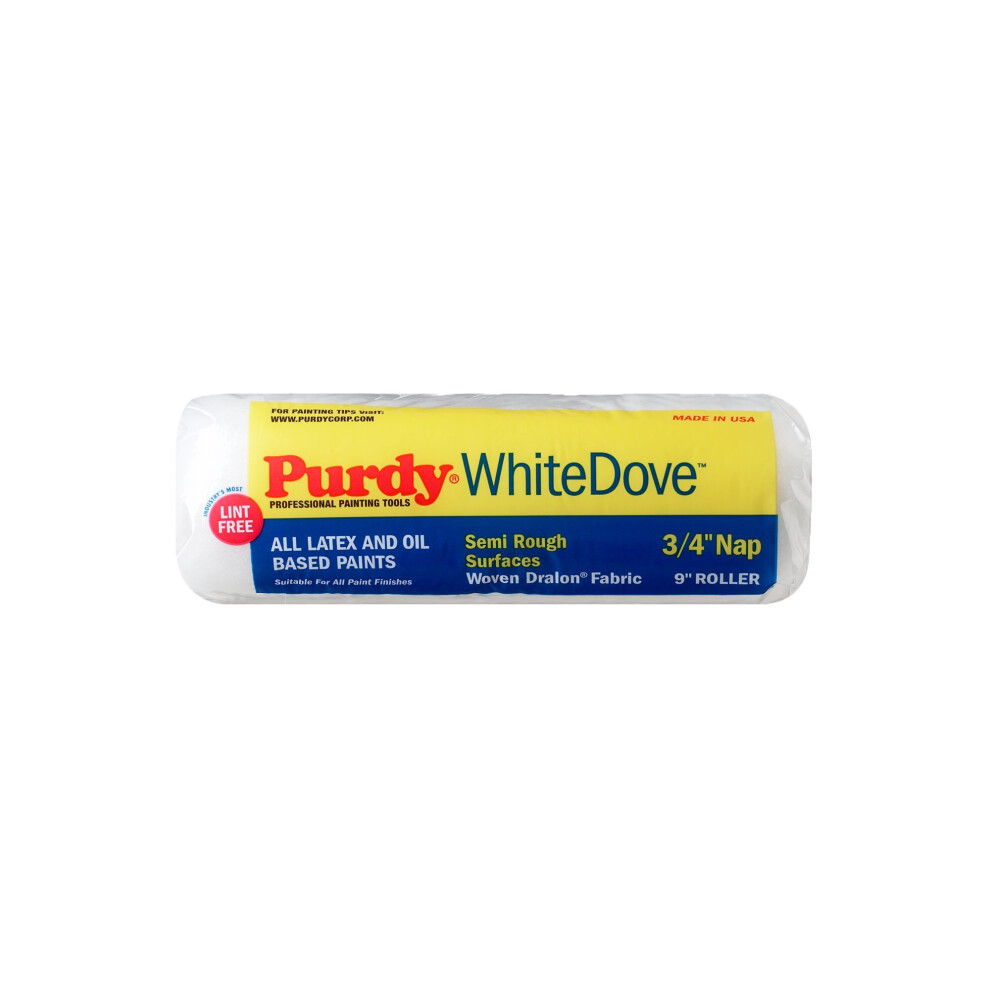 9"" x 3/4"" Nap Purdy 14A672094 White Dove Roller Cover  Dralon