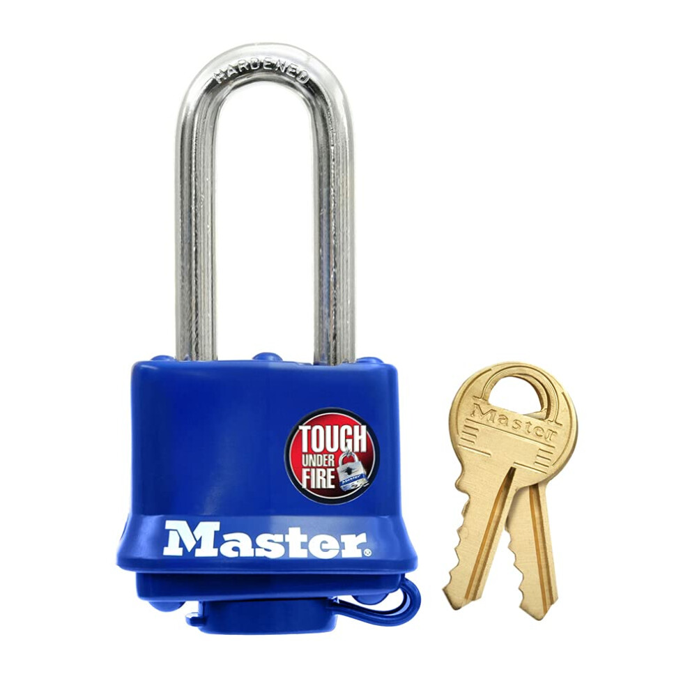 Master Lock 312DLH Laminated Steel Pin Tumbler Padlock  Blue