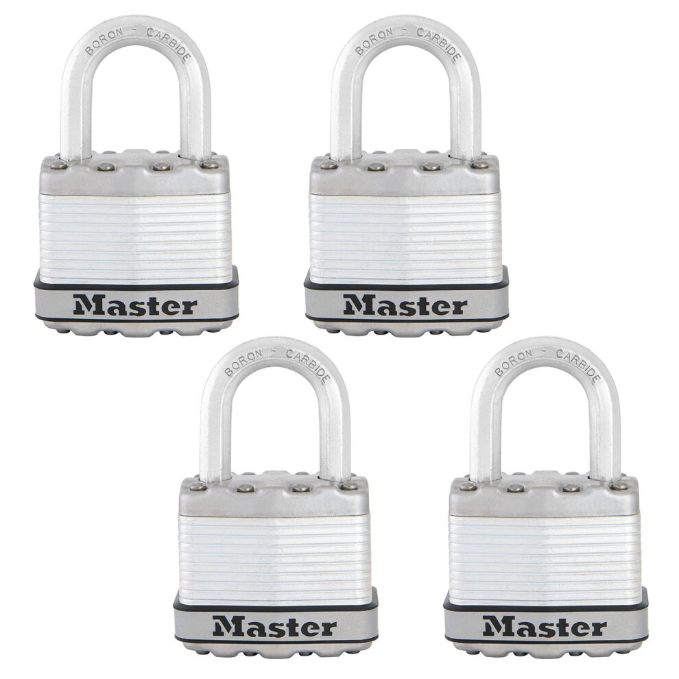 Master Lock M1XQ Magnum Heavy Duty Padlock with Key  4 Pack Keyed-Alike