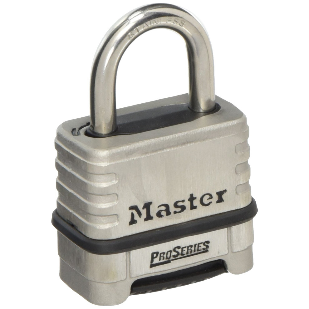 Master Lock 1174D Padlock  1.5"" x 2.2"" x 3""  Stainless Steel