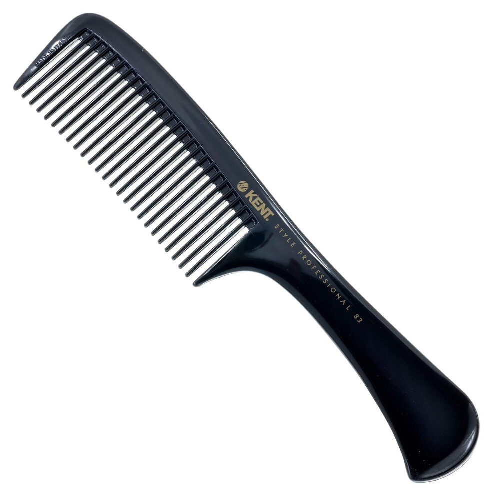 Kent SPC83 Salon-Style Wide-Tooth Comb for Detangling and Styling - Professional Quality Hair Comb with Wide Teeth for Medium and Thick Hair